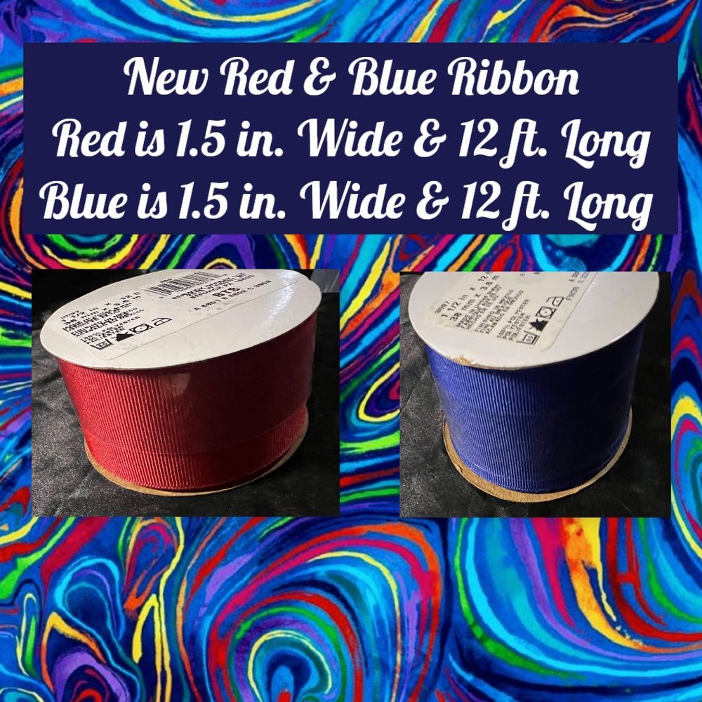 Red & Blue 1.5 in. Wide Ribbon